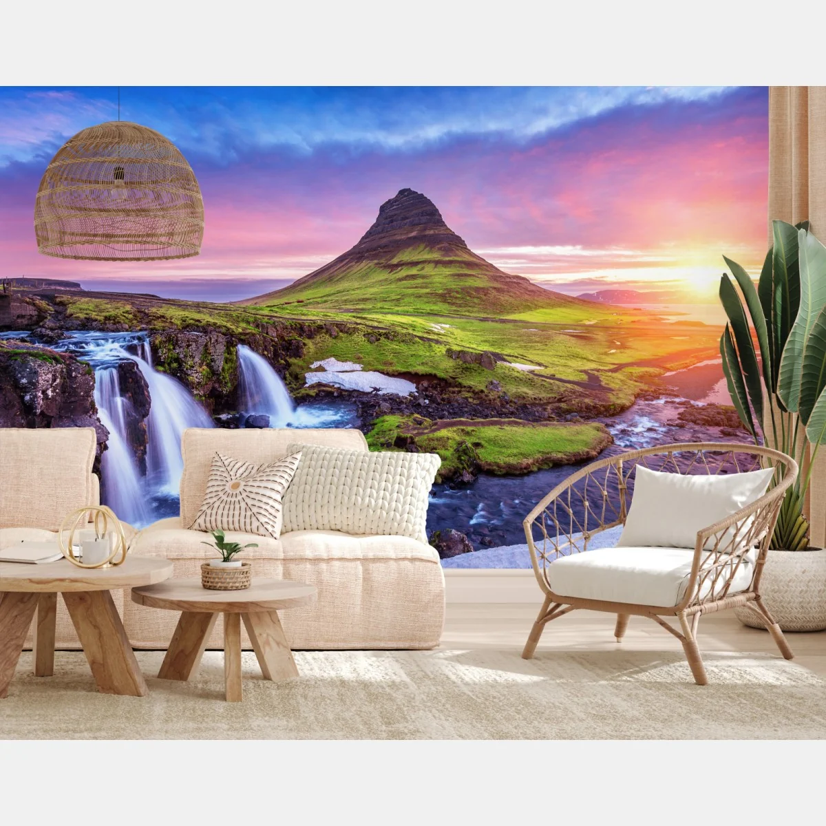 Fototapeta Kirkjufell o wschodzie słońca – Wallissimo® Fototapeta Kirkjufell o wschodzie słońca – Wallissimo®