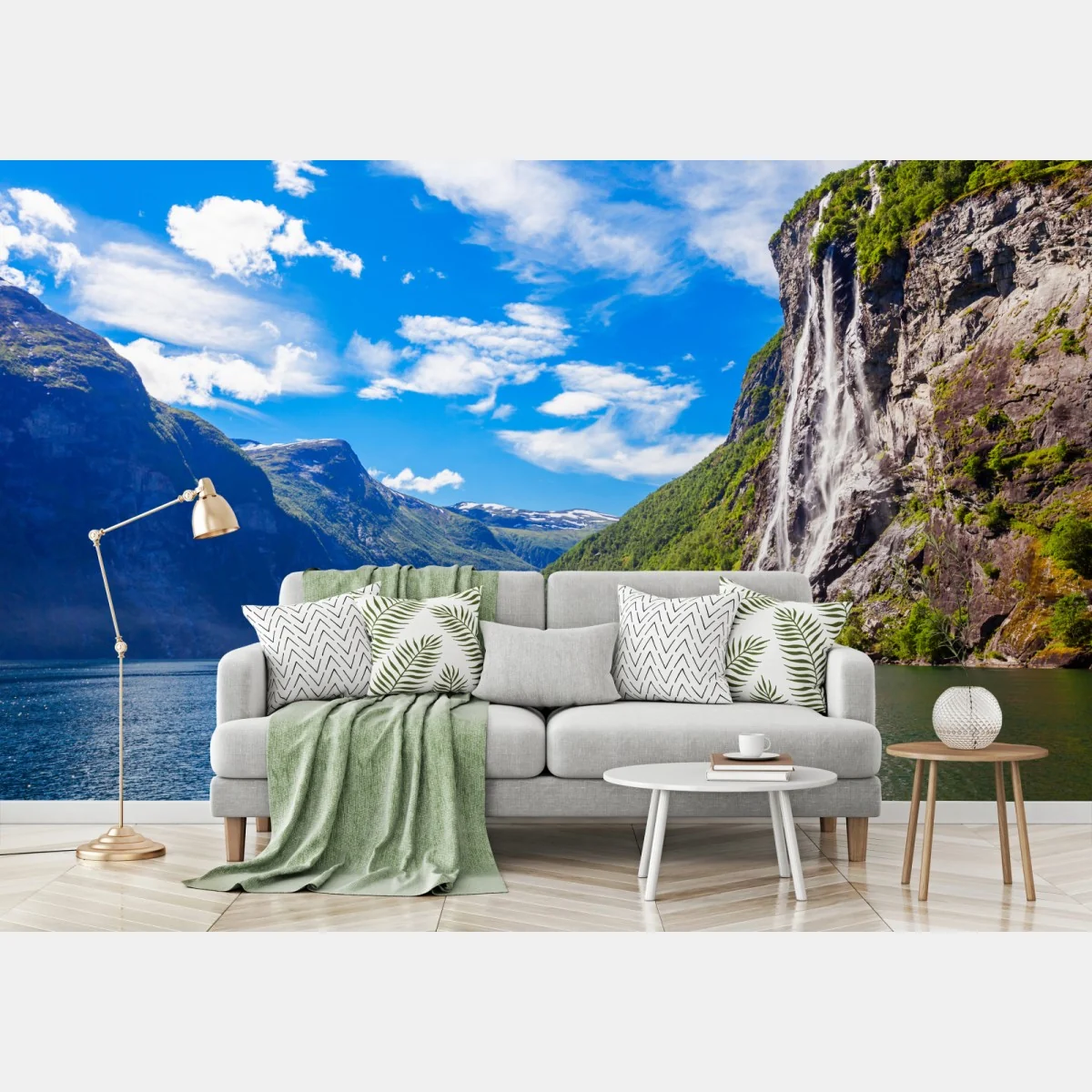 Fototapeta wodospad siedem sióstr nad Geirangerfjord – Wallissimo® Fototapeta wodospad siedem sióstr nad Geirangerfjord – Wallissimo®