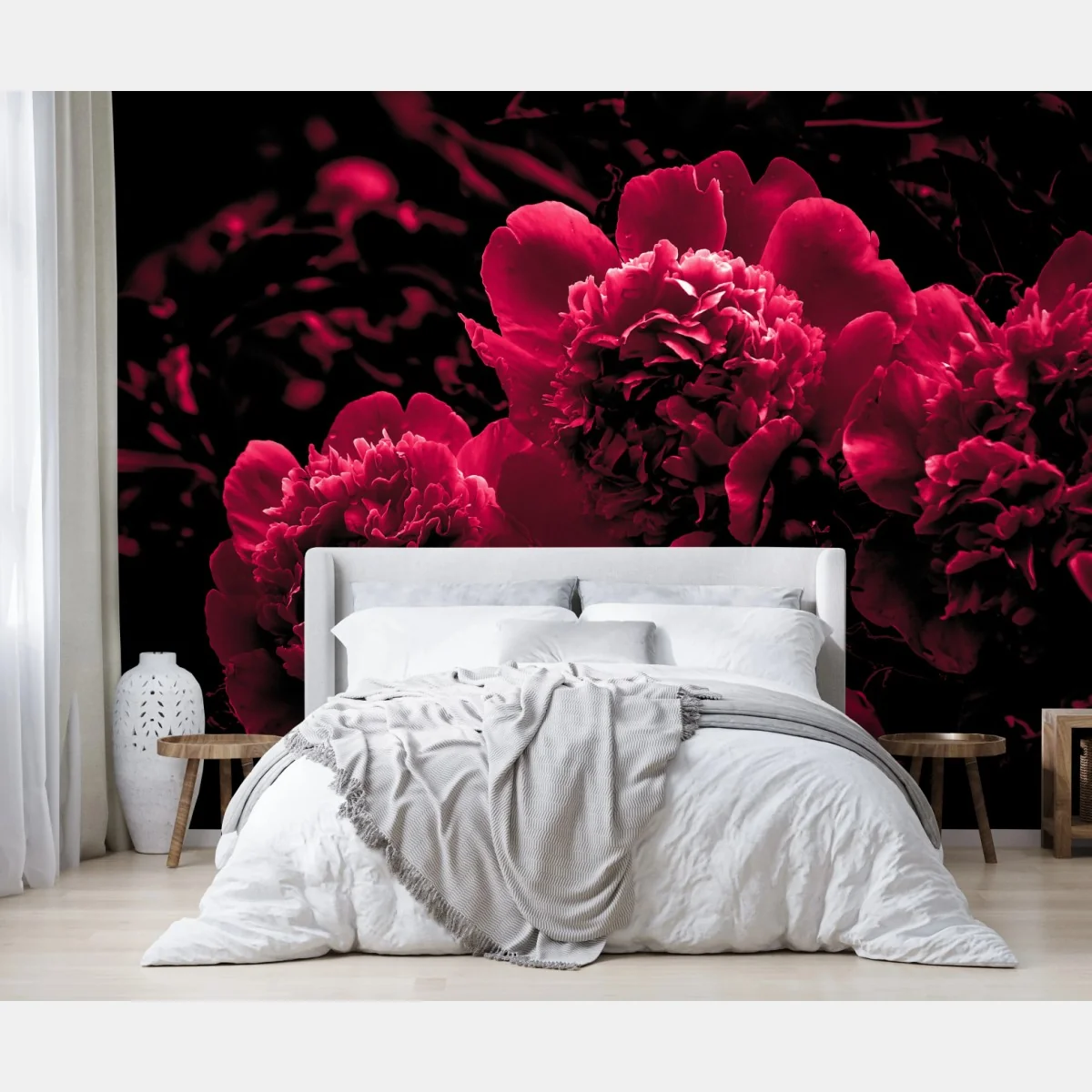 Fototapeta nastrojowe różowe piwonie – Wallissimo® Fototapeta nastrojowe różowe piwonie – Wallissimo®