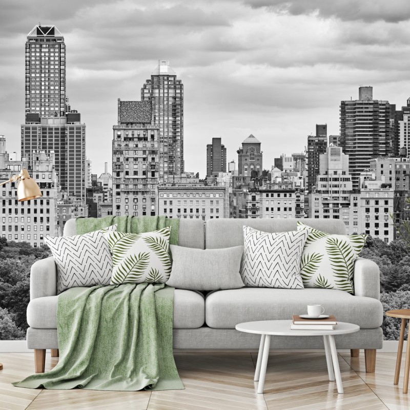 Fototapeta Manhattan panorama Upper East Side w czerni i bieli – Wallissimo® Fototapeta Manhattan panorama Upper East Side w czerni i bieli – Wallissimo®