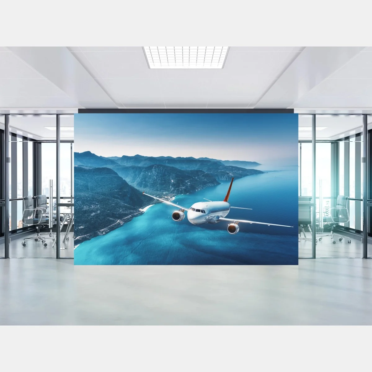 Fototapeta lot nad wybrzeżem i turkusowym morzem – Wallissimo® Fototapeta lot nad wybrzeżem i turkusowym morzem – Wallissimo®