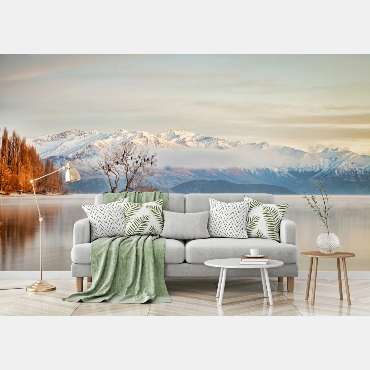 Fototapeta samotne drzewo nad jeziorem Wanaka – Wallissimo® Fototapeta samotne drzewo nad jeziorem Wanaka – Wallissimo®