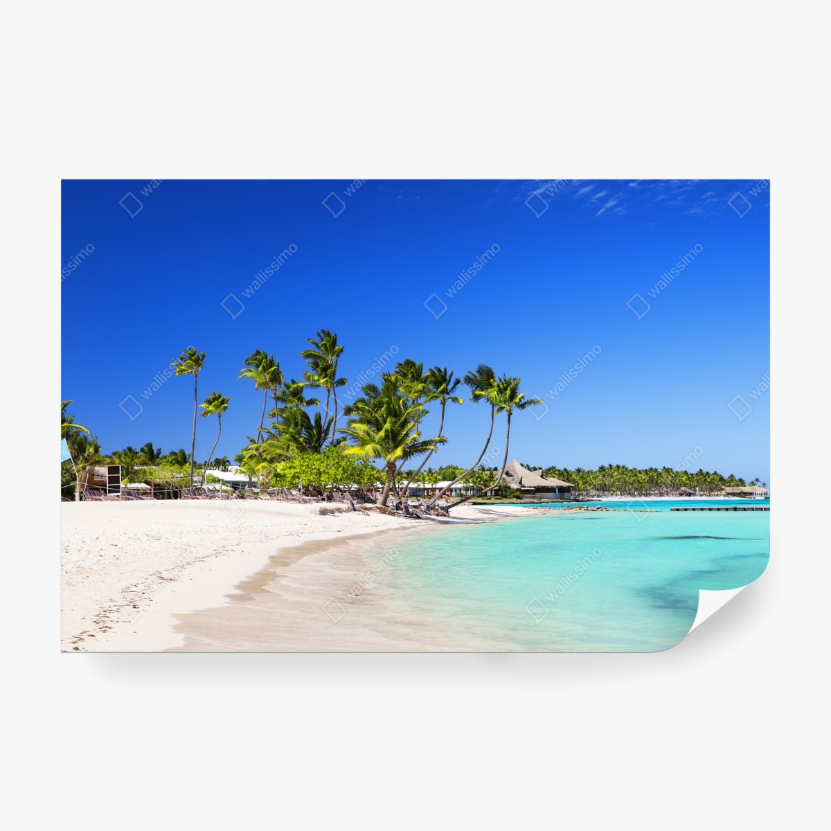 Fototapeta tropikalna plaża w Cap Cana – Wallissimo® Fototapeta tropikalna plaża w Cap Cana – Wallissimo®