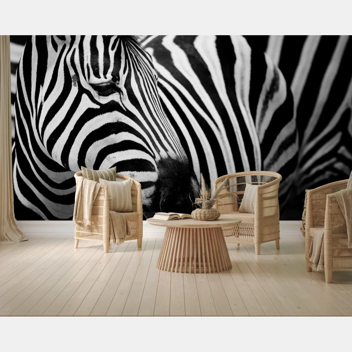 Fototapeta zebra w monochromatycznych paskach – Wallissimo® Fototapeta zebra w monochromatycznych paskach – Wallissimo®