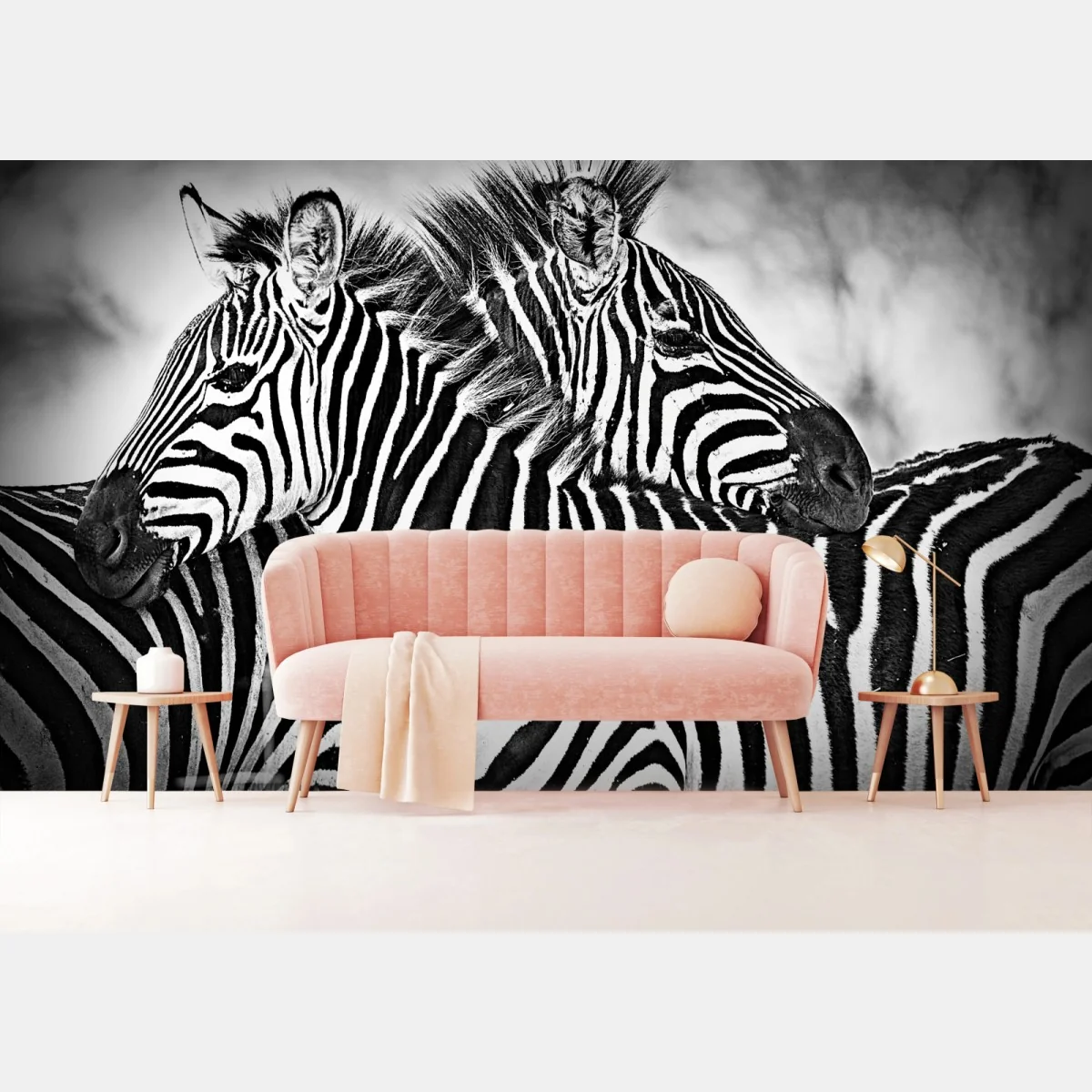 Fototapeta bliski portret zebr czarno-biały – Wallissimo® Fototapeta bliski portret zebr czarno-biały – Wallissimo®