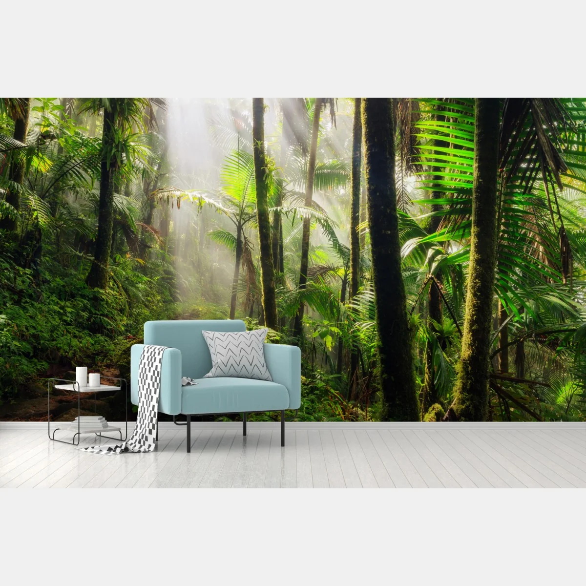 Fototapeta tropikalny las deszczowy z promieniami słońca – Wallissimo® Fototapeta tropikalny las deszczowy z promieniami słońca – Wallissimo®