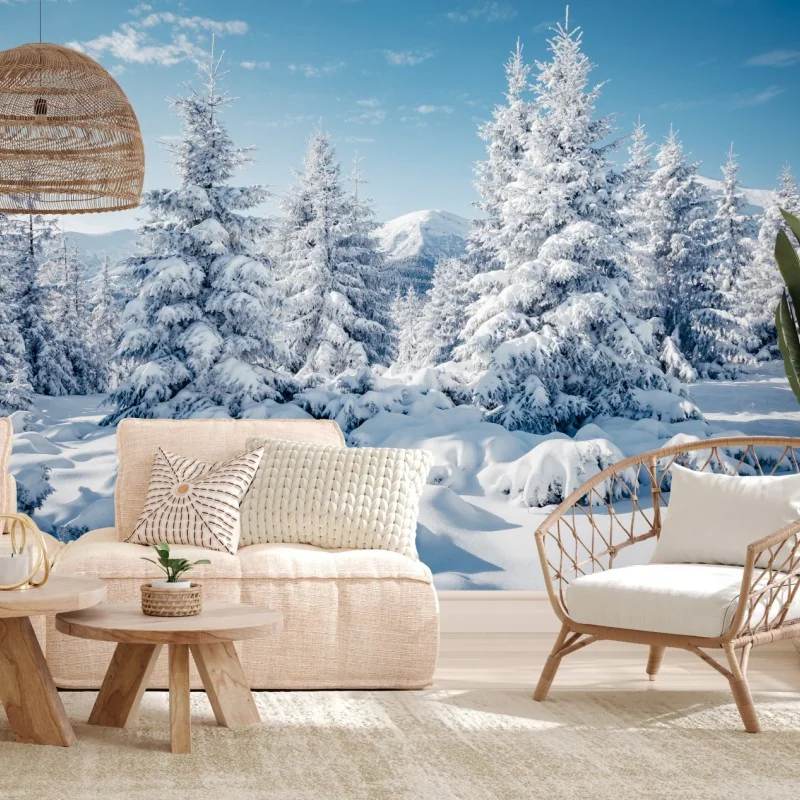 Fototapeta zimowy spokój w Karpatach – Wallissimo® Fototapeta zimowy spokój w Karpatach – Wallissimo®