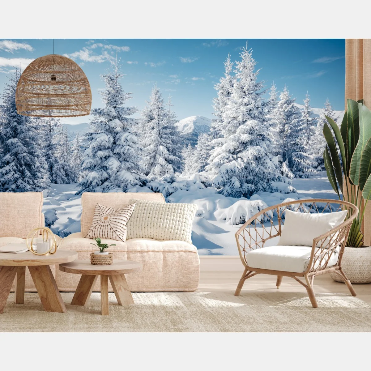 Fototapeta zimowy spokój w Karpatach – Wallissimo® Fototapeta zimowy spokój w Karpatach – Wallissimo®