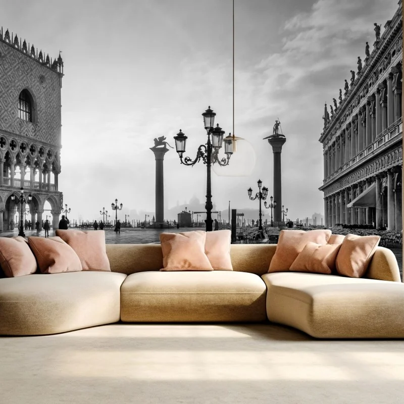 Fototapeta Wenecja plac w porannej mgle – Wallissimo® Fototapeta Wenecja plac w porannej mgle – Wallissimo®