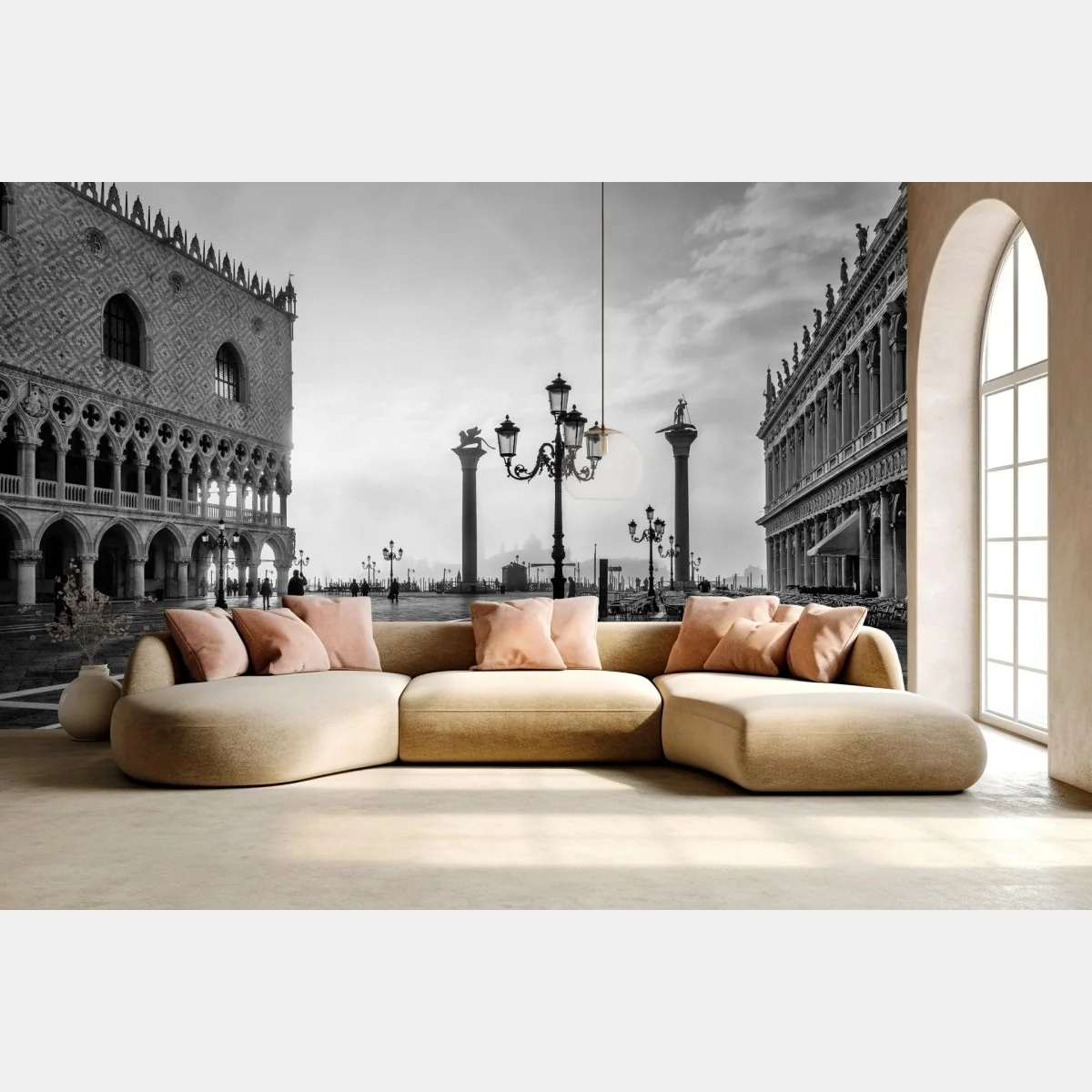 Fototapeta Wenecja plac w porannej mgle – Wallissimo® Fototapeta Wenecja plac w porannej mgle – Wallissimo®