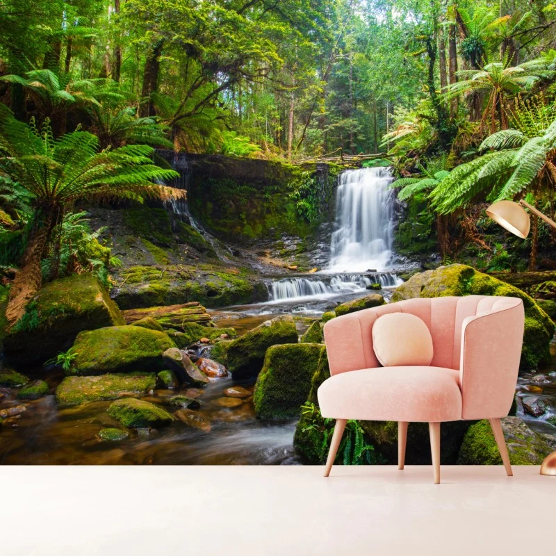 Fototapeta bujny leśny wodospad – Wallissimo® Fototapeta bujny leśny wodospad – Wallissimo®