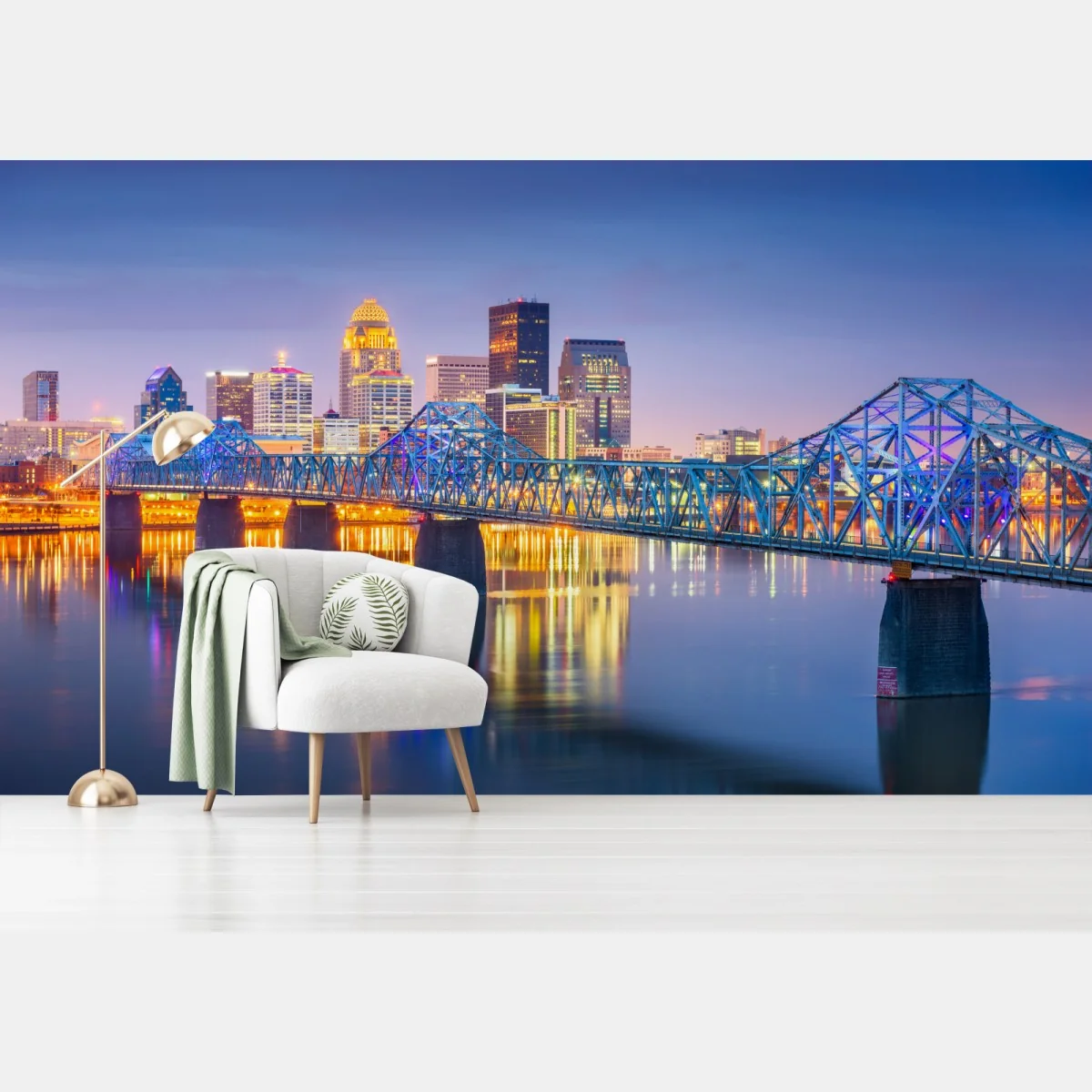 Fototapeta Louisville panorama o zmierzchu – Wallissimo® Fototapeta Louisville panorama o zmierzchu – Wallissimo®