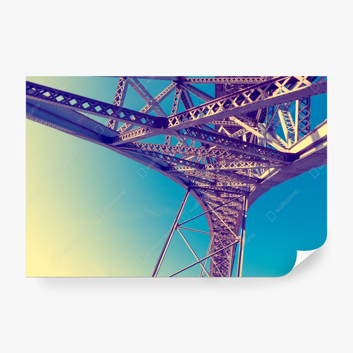 Fototapeta abstrakcyjna stalowa konstrukcja mostu w perspektywie – Wallissimo® Fototapeta abstrakcyjna stalowa konstrukcja mostu w perspektywie – Wallissimo®