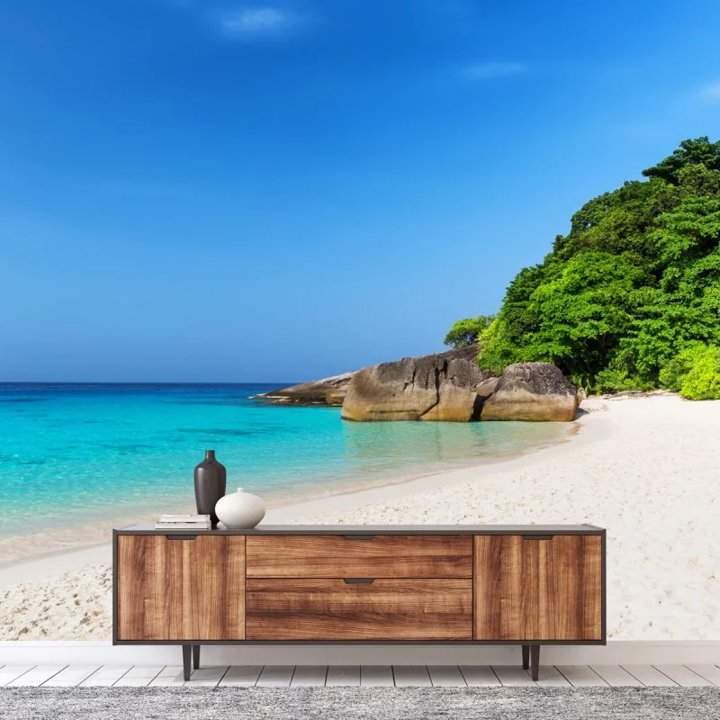 Fototapeta Wyspy Similan turkusowa plaża – Wallissimo® Fototapeta Wyspy Similan turkusowa plaża – Wallissimo®
