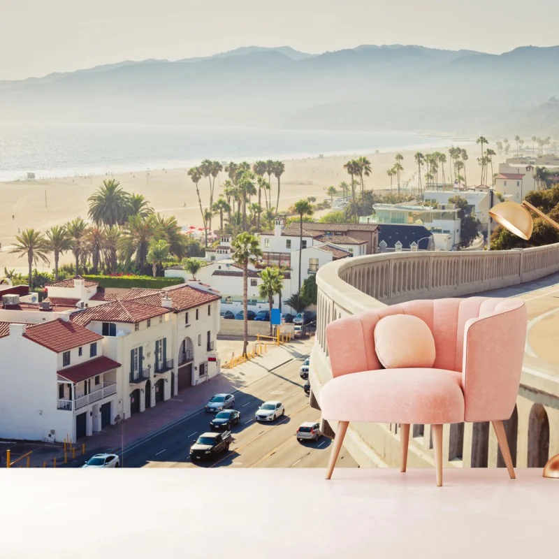 Fototapeta Santa Monica nadmorska panorama – Wallissimo® Fototapeta Santa Monica nadmorska panorama – Wallissimo®