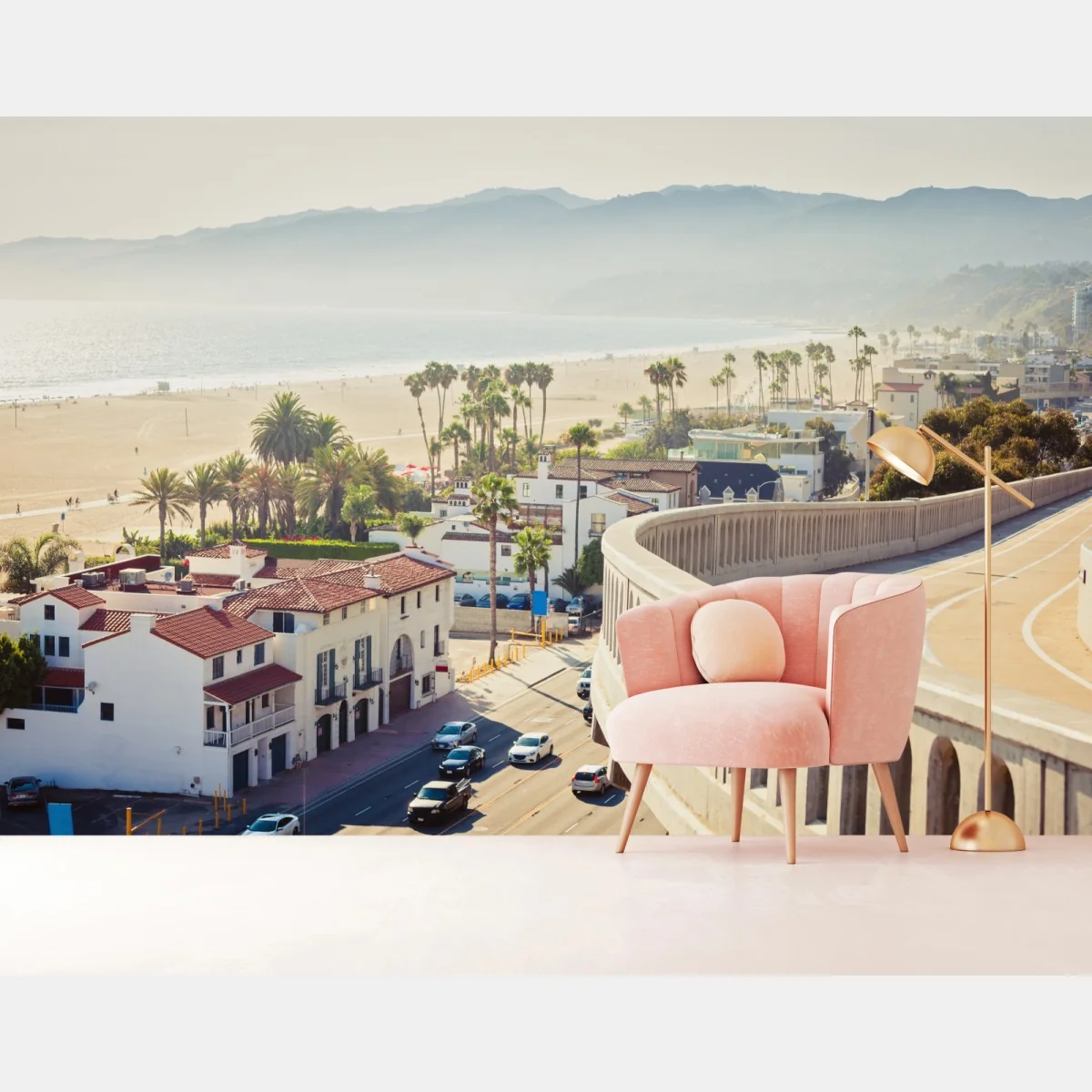 Fototapeta Santa Monica nadmorska panorama – Wallissimo® Fototapeta Santa Monica nadmorska panorama – Wallissimo®