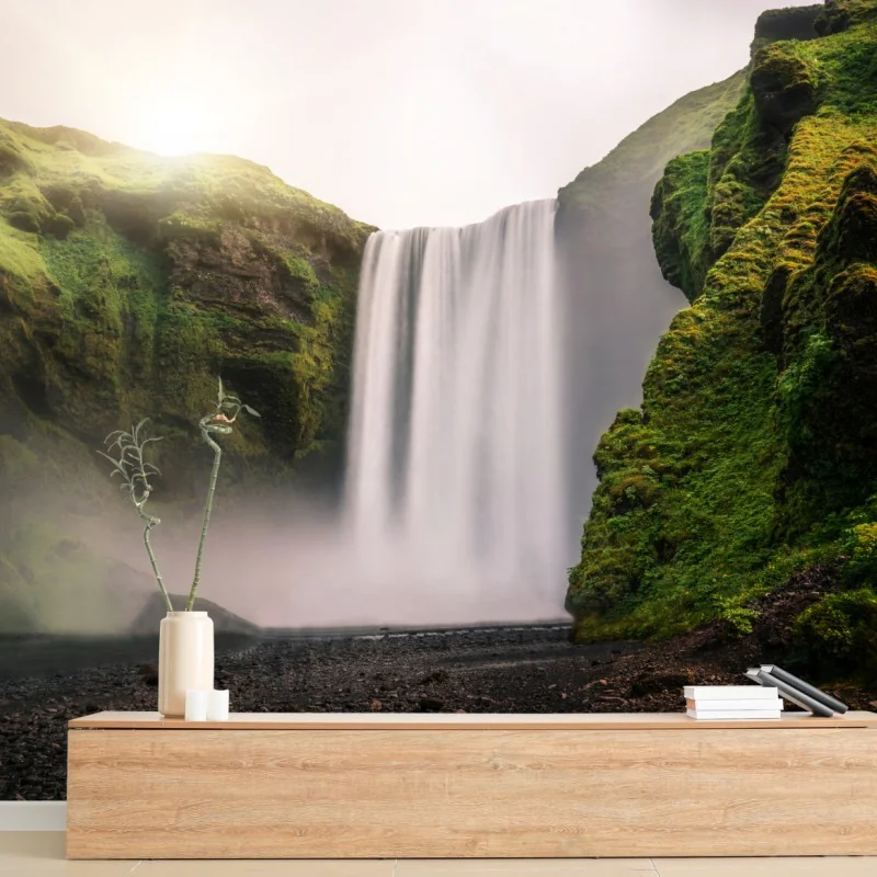 Fototapeta majestatyczny wodospad Skogafoss – Wallissimo® Fototapeta majestatyczny wodospad Skogafoss – Wallissimo®