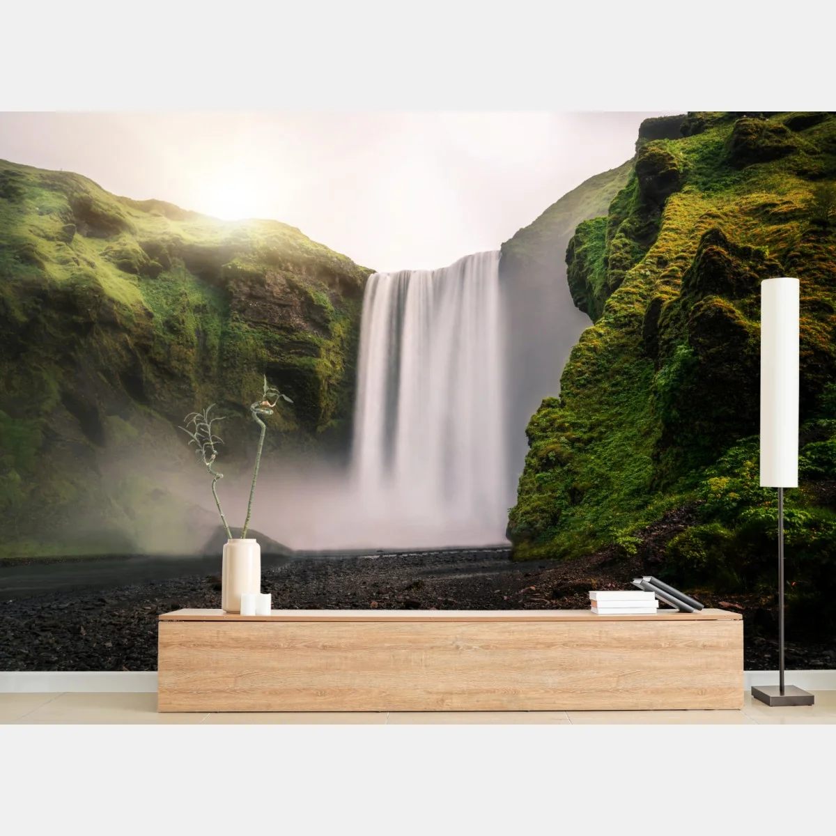 Fototapeta majestatyczny wodospad Skogafoss – Wallissimo® Fototapeta majestatyczny wodospad Skogafoss – Wallissimo®