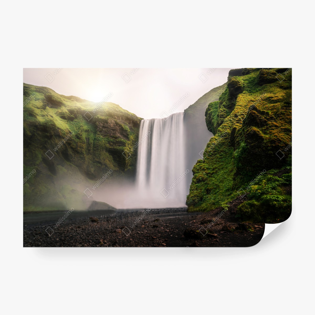 Fototapeta majestatyczny wodospad Skogafoss – Wallissimo® Fototapeta majestatyczny wodospad Skogafoss – Wallissimo®