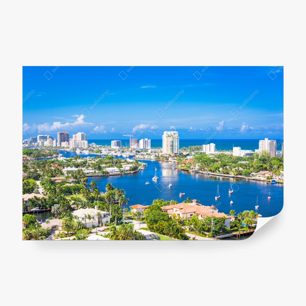Fototapeta Fort Lauderdale panorama nad wybrzeżem – Wallissimo® Fototapeta Fort Lauderdale panorama nad wybrzeżem – Wallissimo®