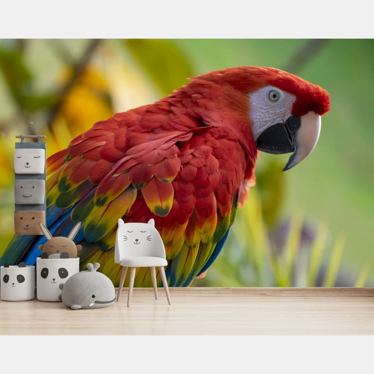 Fototapeta wyrazisty portret ary szkarłatnej – Wallissimo® Fototapeta wyrazisty portret ary szkarłatnej – Wallissimo®