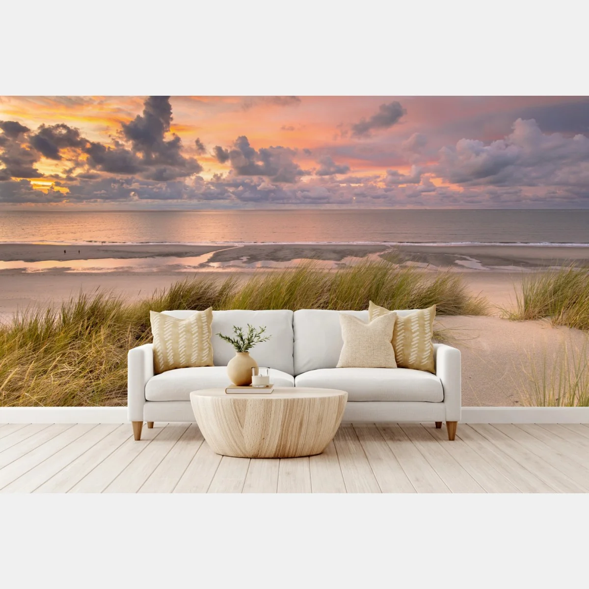 Fototapeta zachód słońca nad wydmami Zeeland – Wallissimo® Fototapeta zachód słońca nad wydmami Zeeland – Wallissimo®