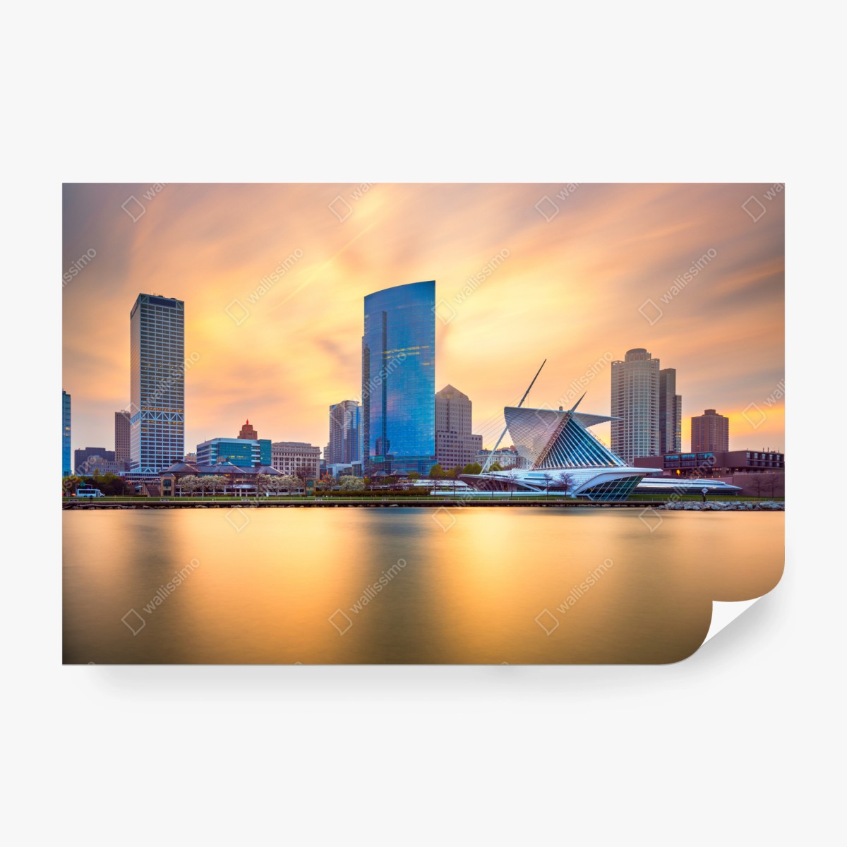 Fototapeta Milwaukee panorama miasta o zmierzchu – Wallissimo® Fototapeta Milwaukee panorama miasta o zmierzchu – Wallissimo®