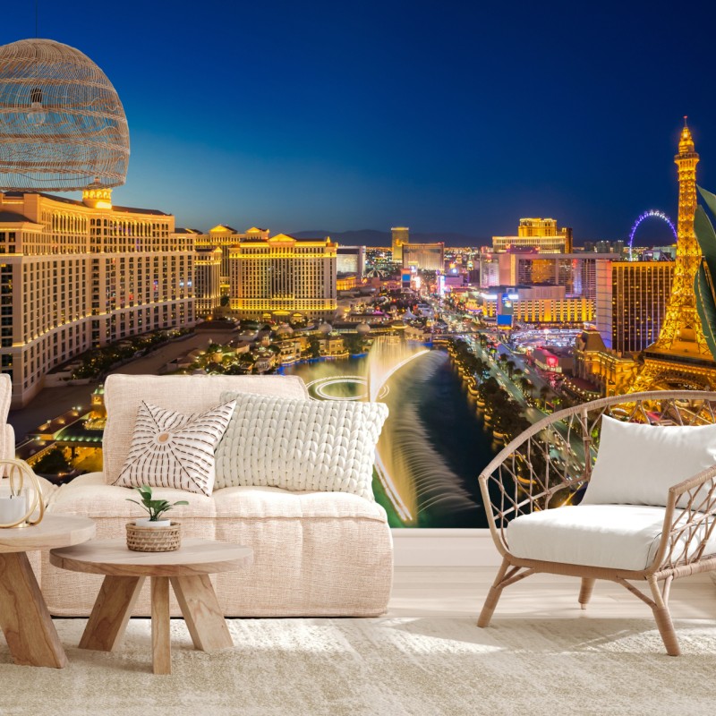 Fototapeta panorama Las Vegas nocą – Wallissimo® Fototapeta panorama Las Vegas nocą – Wallissimo®