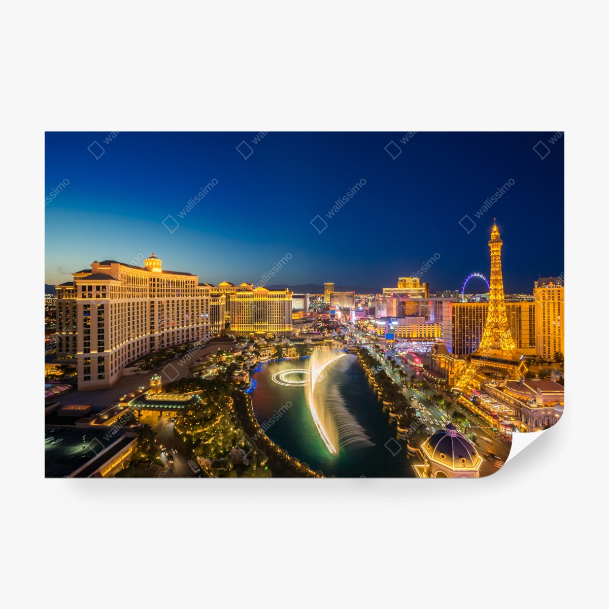 Fototapeta panorama Las Vegas nocą – Wallissimo® Fototapeta panorama Las Vegas nocą – Wallissimo®