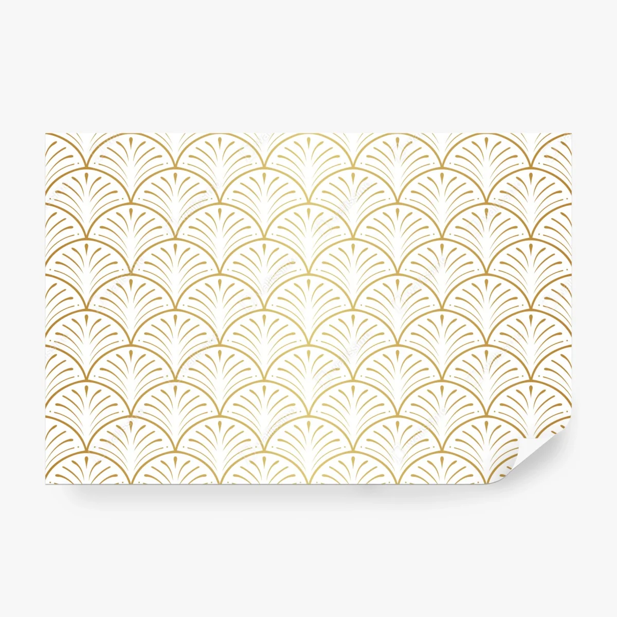 Fototapeta złoty wzór art deco w stylu wachlarza – Wallissimo® Fototapeta złoty wzór art deco w stylu wachlarza – Wallissimo®