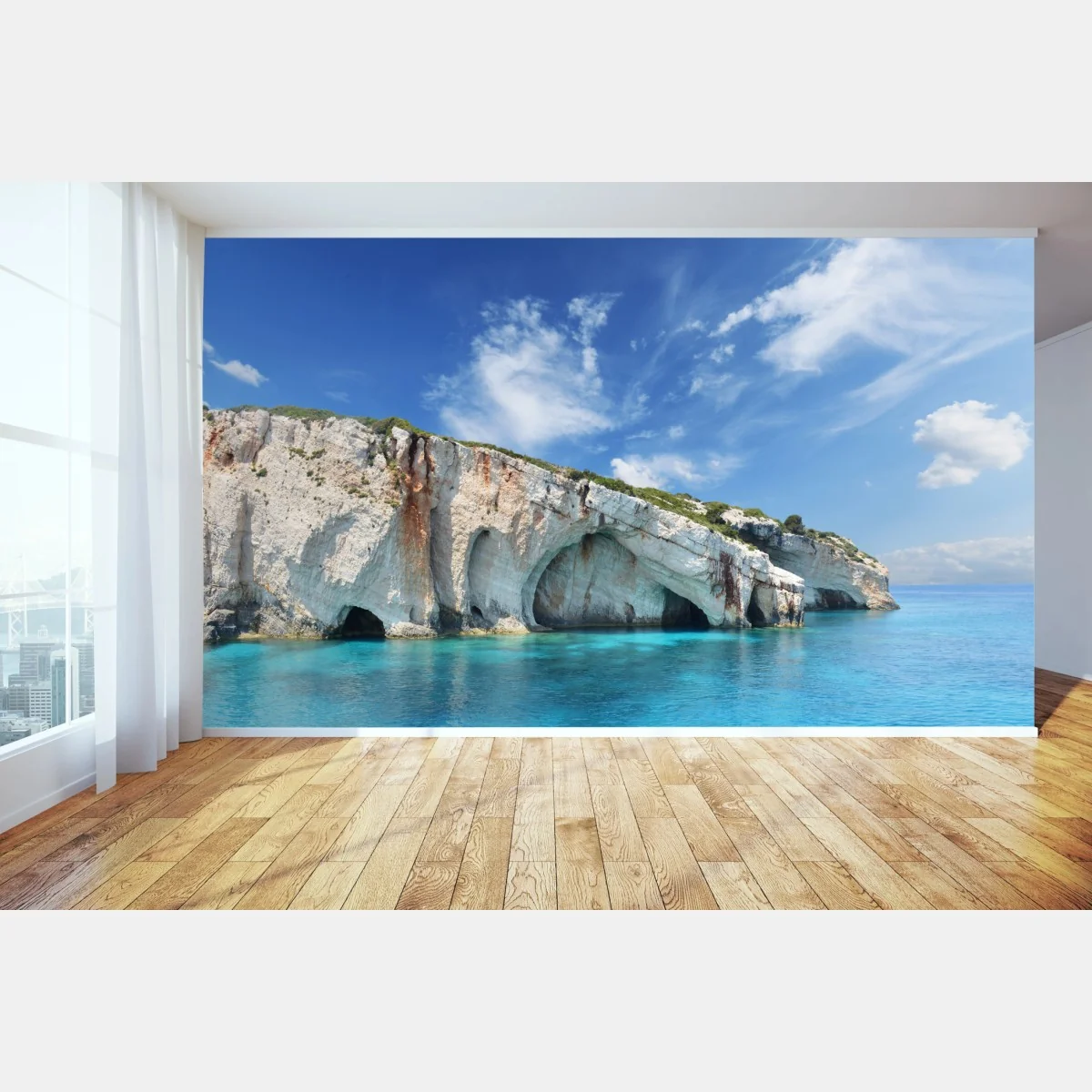 Fototapeta niebieskie jaskinie na Zakynthos – Wallissimo® Fototapeta niebieskie jaskinie na Zakynthos – Wallissimo®