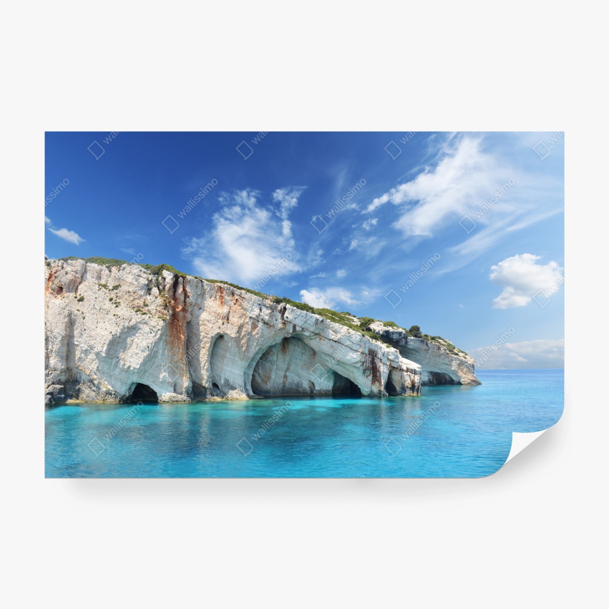 Fototapeta niebieskie jaskinie na Zakynthos – Wallissimo® Fototapeta niebieskie jaskinie na Zakynthos – Wallissimo®