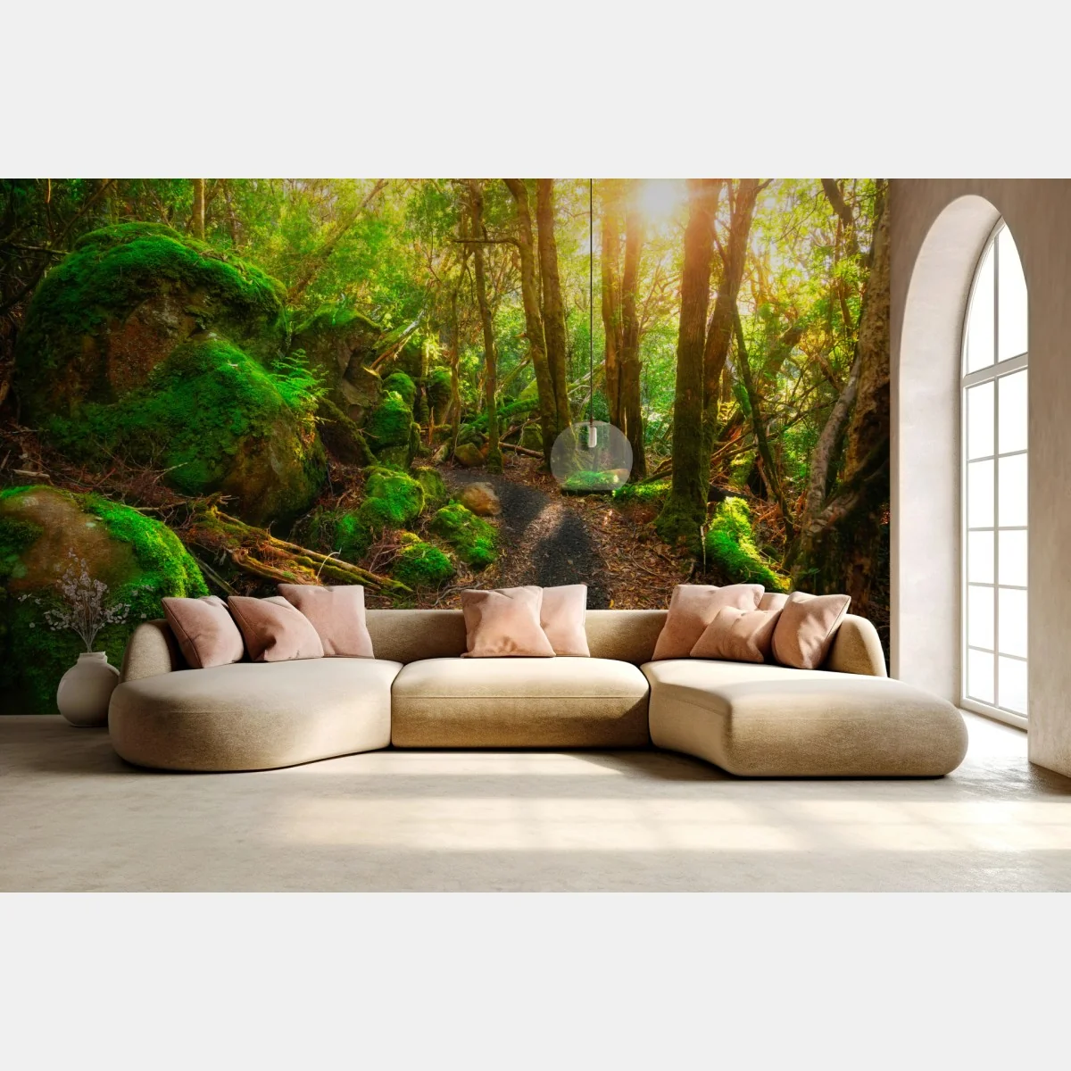 Fototapeta słoneczna ścieżka w lesie deszczowym Półwyspu Tasman, Tasmania – Wallissimo® Fototapeta słoneczna ścieżka w lesie deszczowym Półwyspu Tasman, Tasmania – Wallissimo®