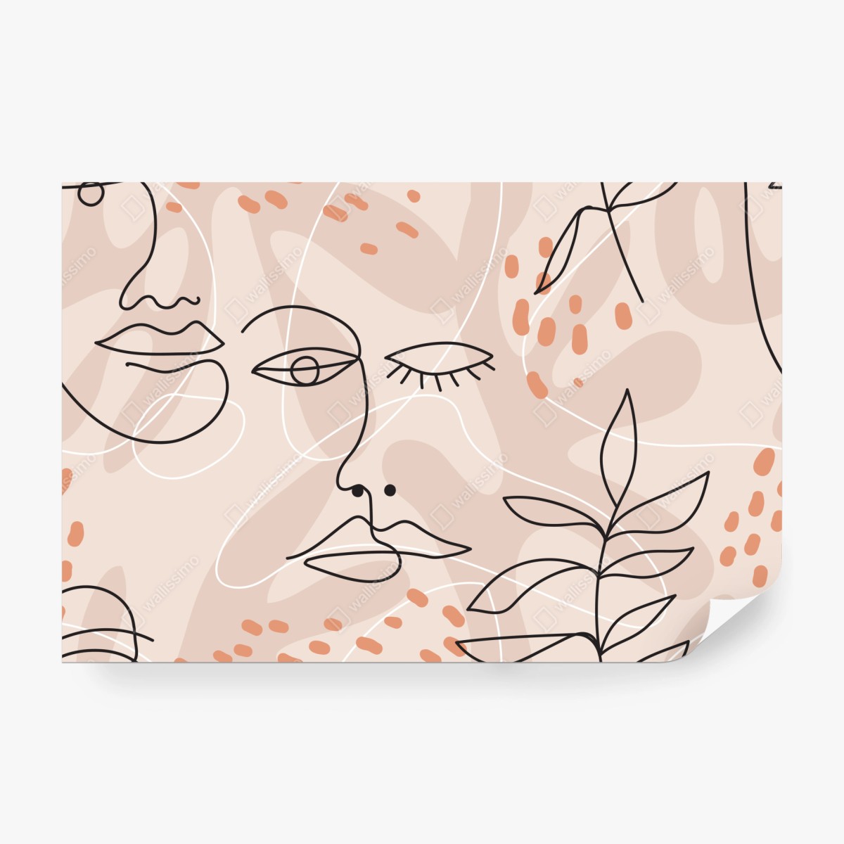 Fototapeta pastelowe szkice twarzy – Wallissimo® Fototapeta pastelowe szkice twarzy – Wallissimo®