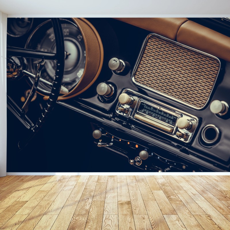 Fototapeta zabytkowa deska rozdzielcza samochodu – Wallissimo® Fototapeta zabytkowa deska rozdzielcza samochodu – Wallissimo®