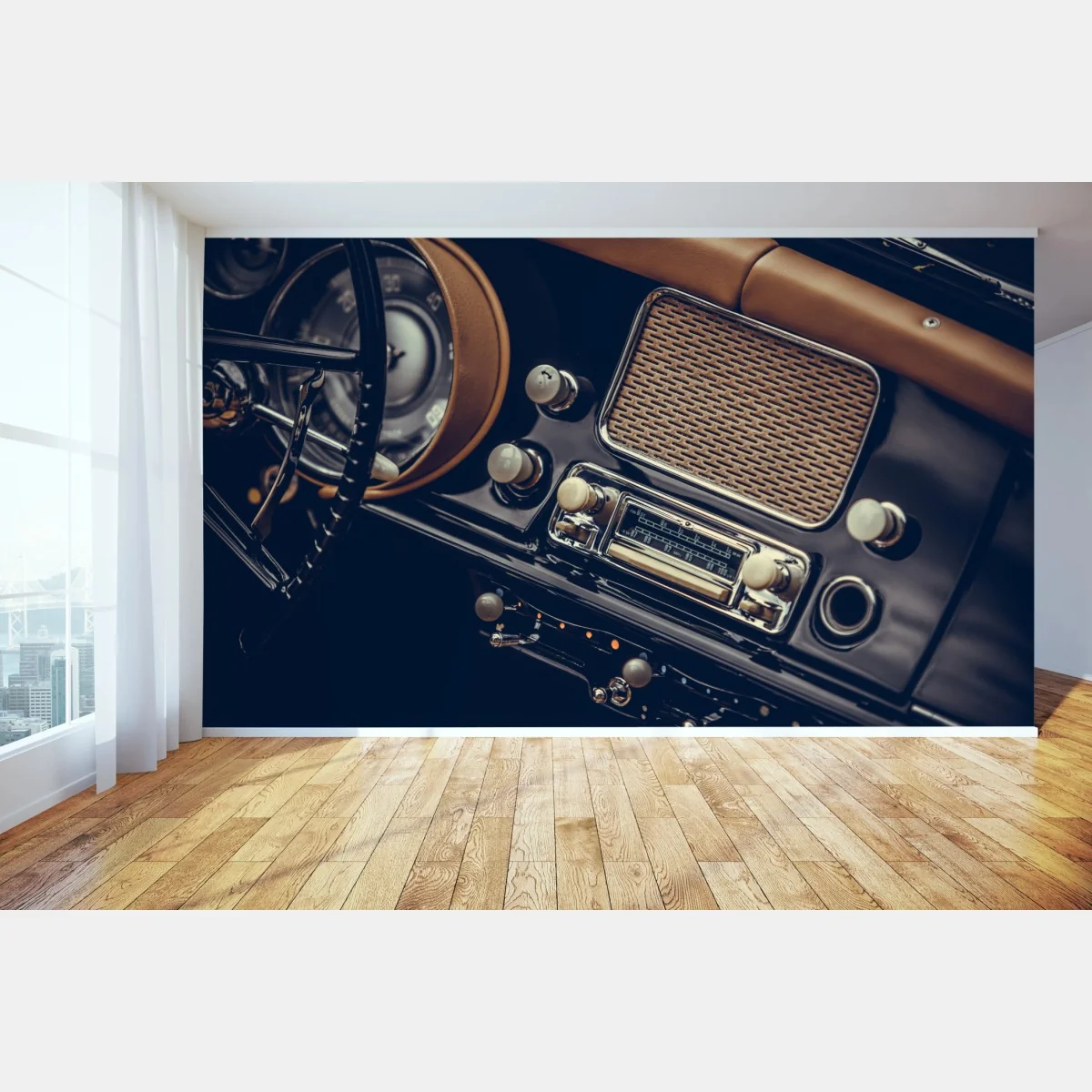 Fototapeta zabytkowa deska rozdzielcza samochodu – Wallissimo® Fototapeta zabytkowa deska rozdzielcza samochodu – Wallissimo®