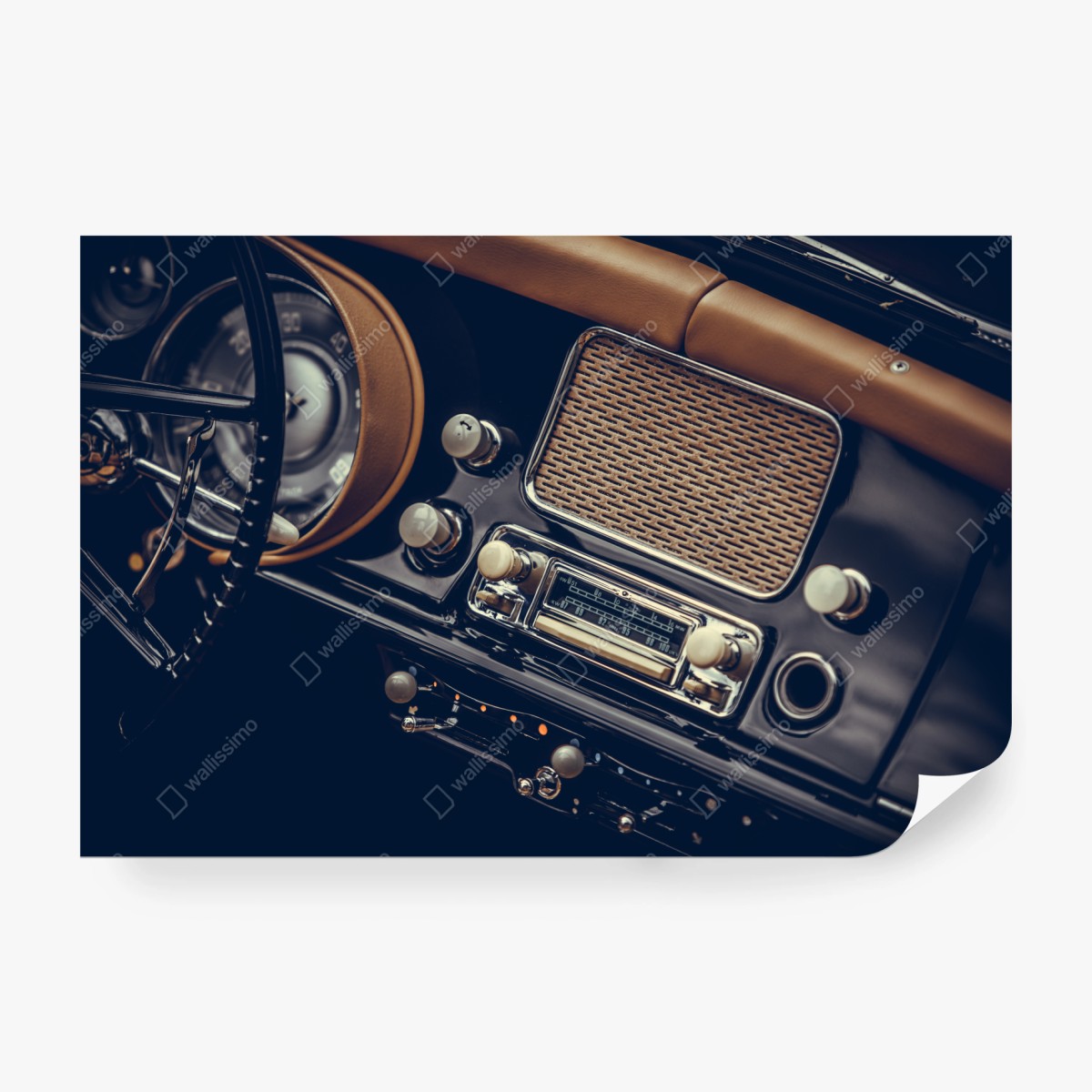 Fototapeta zabytkowa deska rozdzielcza samochodu – Wallissimo® Fototapeta zabytkowa deska rozdzielcza samochodu – Wallissimo®