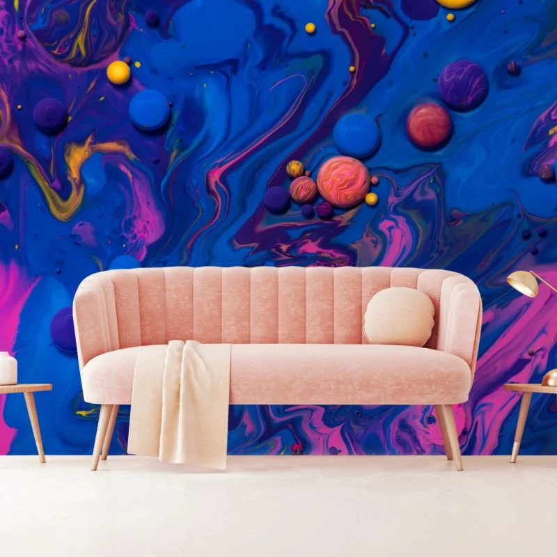 Fototapeta żywe kosmiczne wiry farby – Wallissimo® Fototapeta żywe kosmiczne wiry farby – Wallissimo®