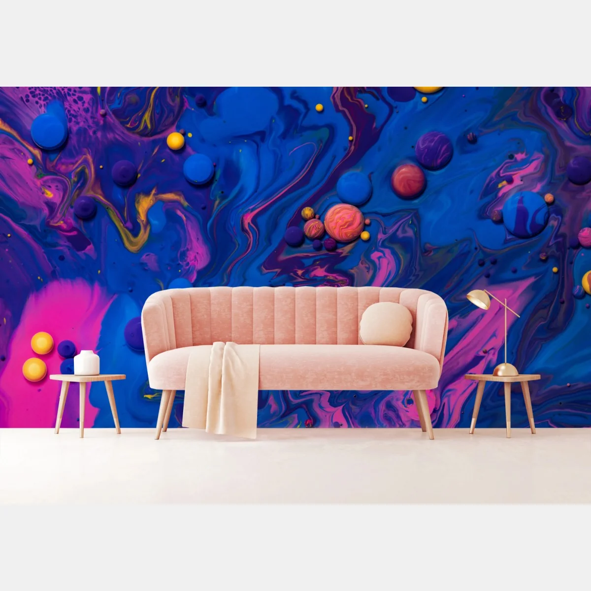 Fototapeta żywe kosmiczne wiry farby – Wallissimo® Fototapeta żywe kosmiczne wiry farby – Wallissimo®