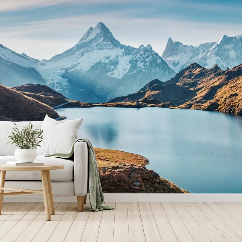 Fototapeta wschód słońca nad Bachalpsee, Alpy Szwajcarskie – Wallissimo® Fototapeta wschód słońca nad Bachalpsee, Alpy Szwajcarskie – Wallissimo®