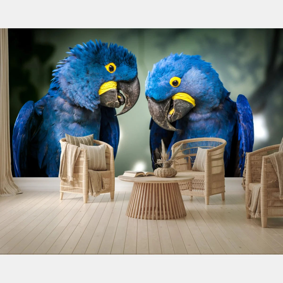 Fototapeta para niebieskich ary - portret z bliska – Wallissimo® Fototapeta para niebieskich ary - portret z bliska – Wallissimo®