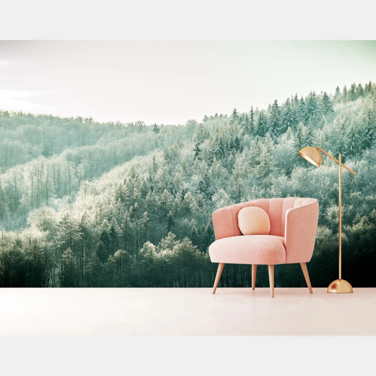 Fototapeta mglisty szronowy las – Wallissimo® Fototapeta mglisty szronowy las – Wallissimo®