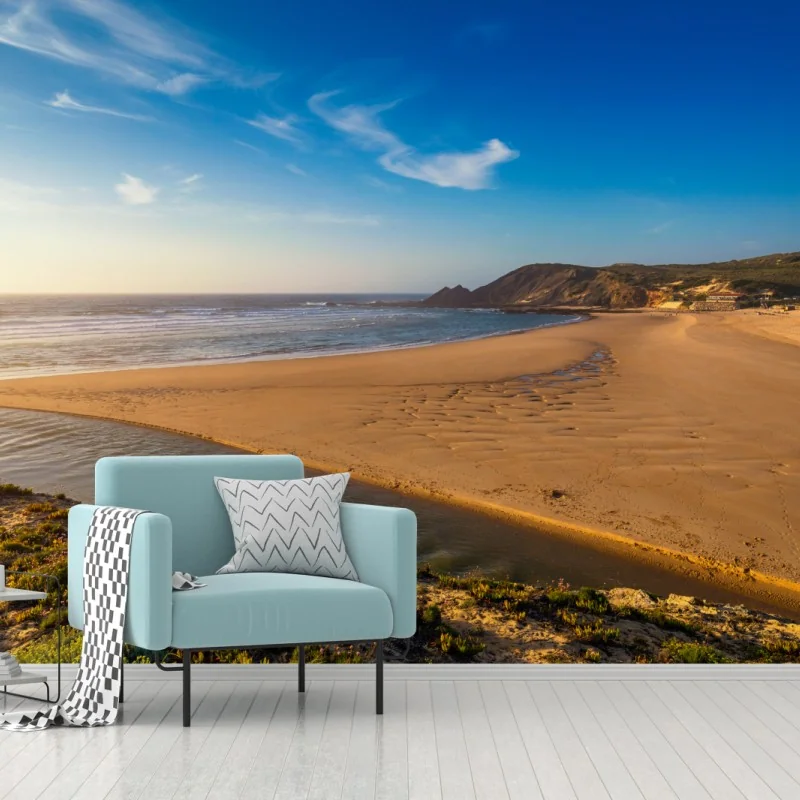 Fototapeta Praia da Amoreira panoramiczny widok – Wallissimo® Fototapeta Praia da Amoreira panoramiczny widok – Wallissimo®