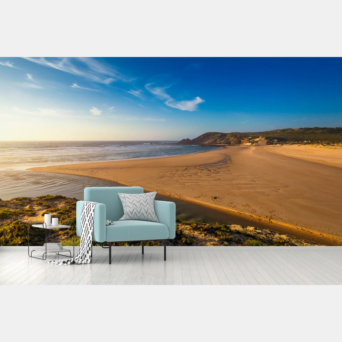 Fototapeta Praia da Amoreira panoramiczny widok – Wallissimo® Fototapeta Praia da Amoreira panoramiczny widok – Wallissimo®