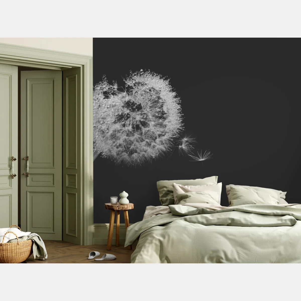 Fototapeta delikatny dmuchawiec w monochromie – Wallissimo® Fototapeta delikatny dmuchawiec w monochromie – Wallissimo®