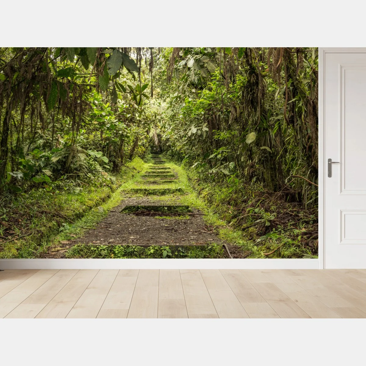 Fototapeta ścieżka przez bujną dżunglę – Wallissimo® Fototapeta ścieżka przez bujną dżunglę – Wallissimo®