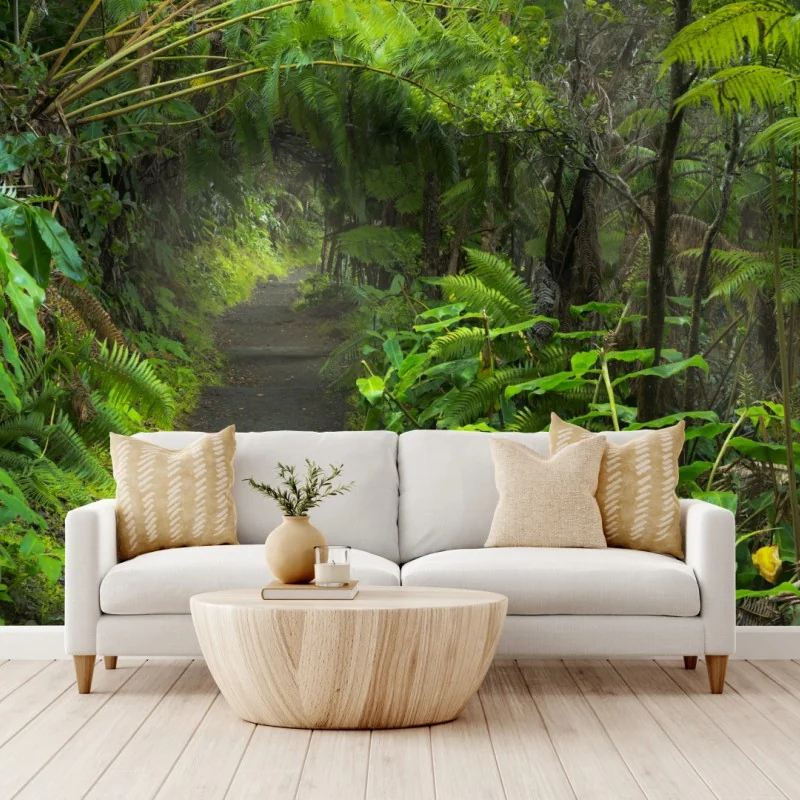 Fototapeta bujny las deszczowy na szlaku Kilauea Iki, Hawaje – Wallissimo® Fototapeta bujny las deszczowy na szlaku Kilauea Iki, Hawaje – Wallissimo®
