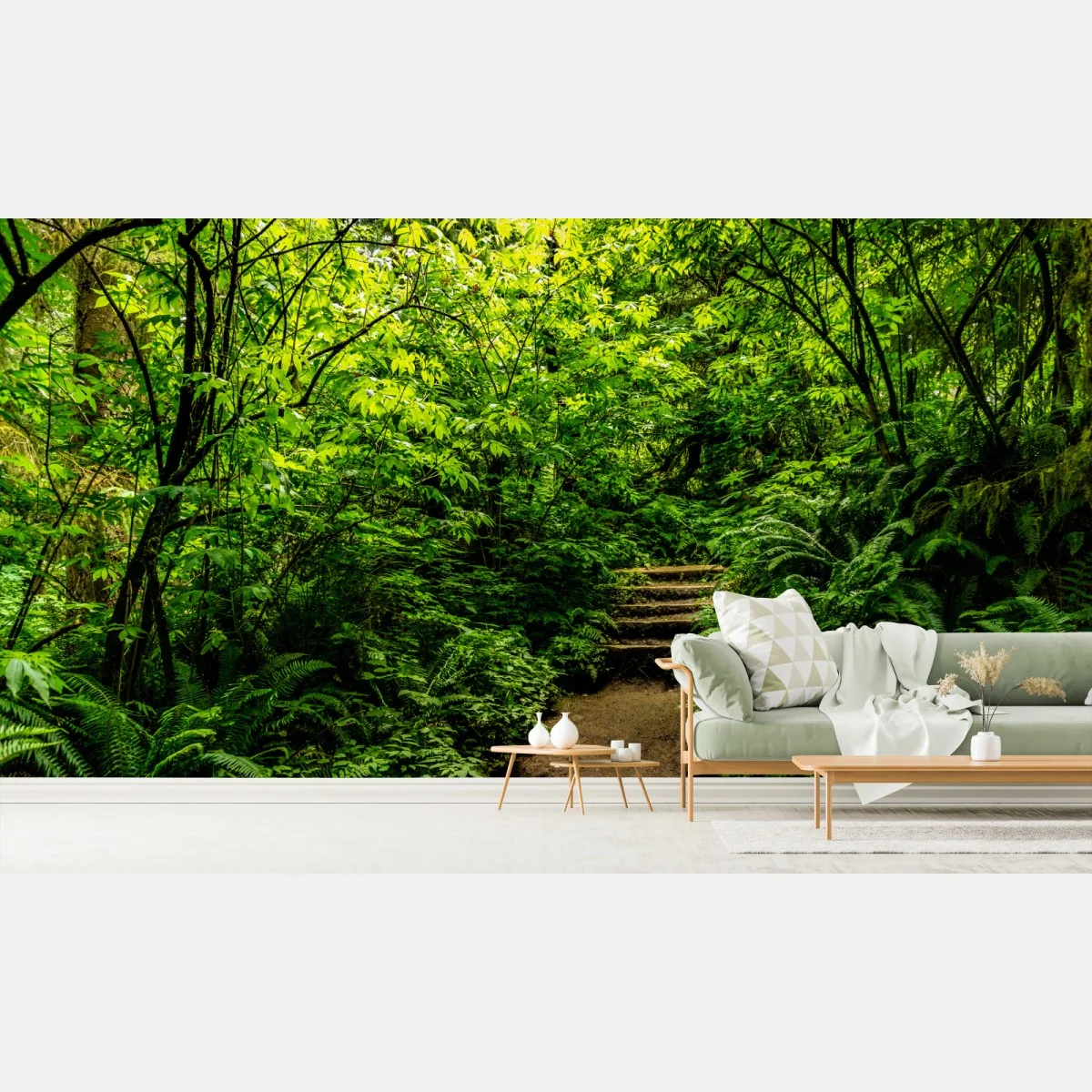 Fototapeta bujna leśna ścieżka – Wallissimo® Fototapeta bujna leśna ścieżka – Wallissimo®