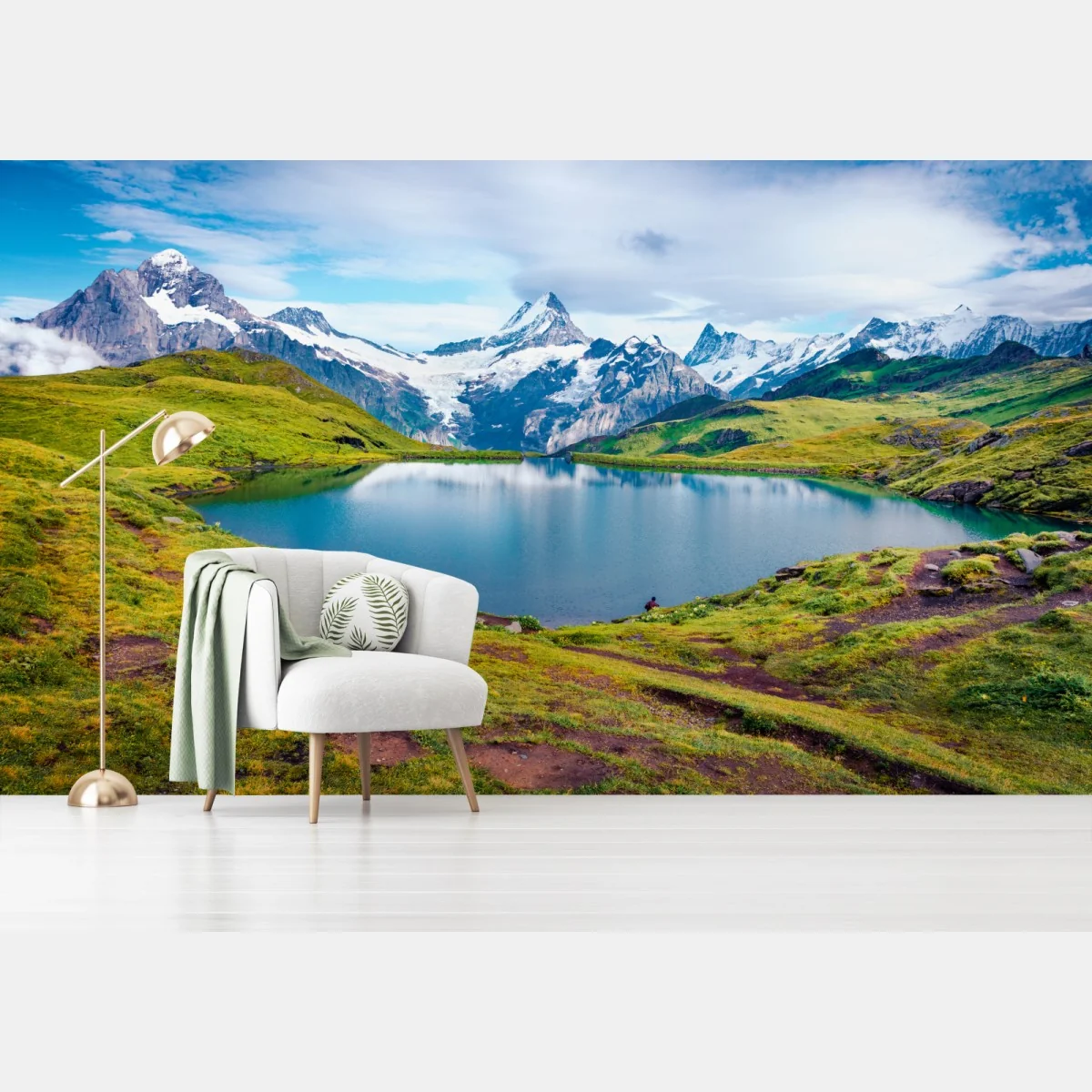 Fototapeta spokojny poranek nad Bachalpsee, Szwajcaria – Wallissimo® Fototapeta spokojny poranek nad Bachalpsee, Szwajcaria – Wallissimo®