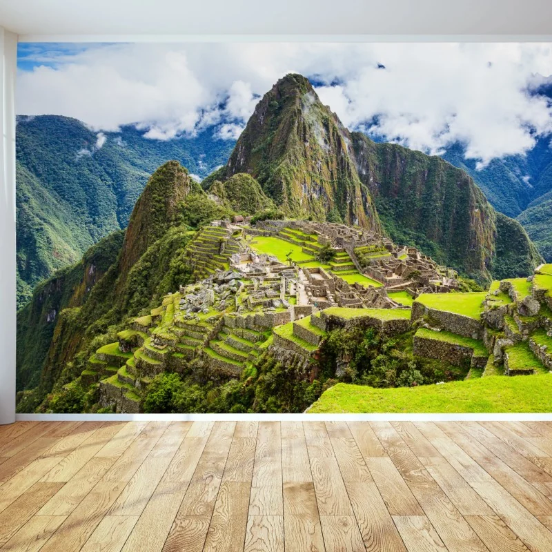 Fototapeta Machu Picchu starożytne tarasy górskie – Wallissimo® Fototapeta Machu Picchu starożytne tarasy górskie – Wallissimo®